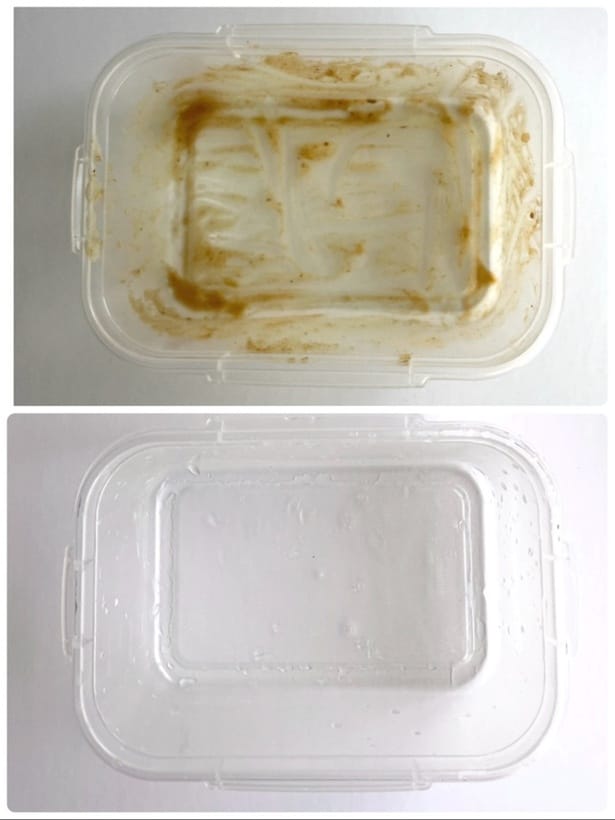 【ビフォーアフター】油汚れがスッキリ落ちる!(▶裏ワザのやり方は次へ)