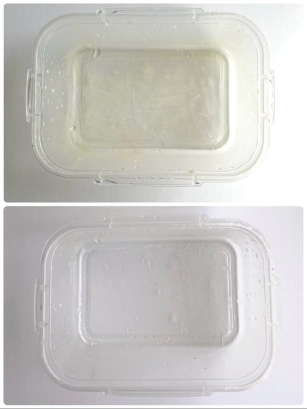 キッチンペーパーなし(上)とあり(下)を比べてみたら…