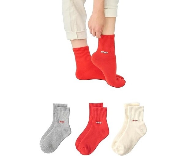 ホカロン ロゴ 刺繍 靴下