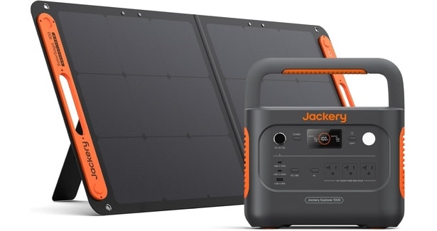 1070Whの容量に1500Wの出力（Jackery Solar Generator 1000 New 1070Wh ポータブル電源 100W ソーラーパネル 1枚 2点セット）