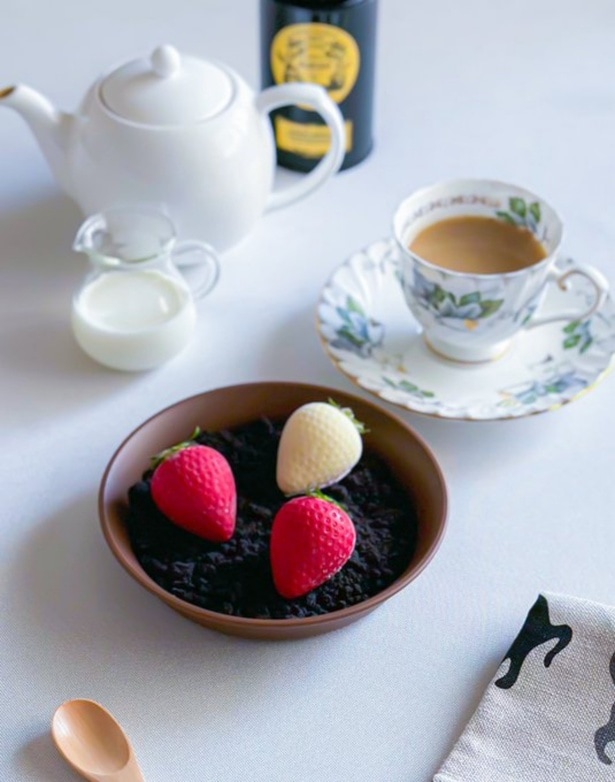 いちごのふりをしたチョコムースケーキ▶︎ケーキはどれ？（⇒次へ）