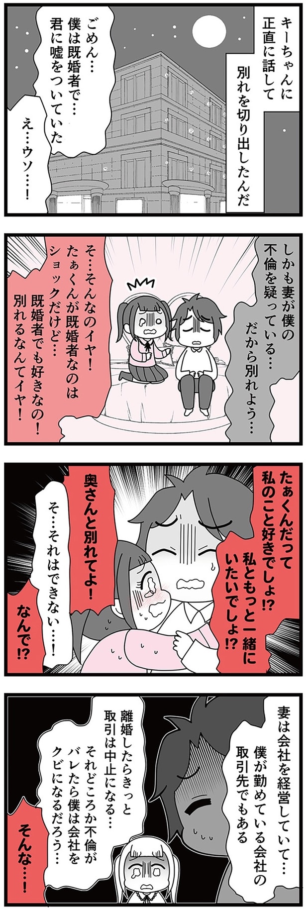 ごめん…僕は既婚者で…君に嘘をついていた