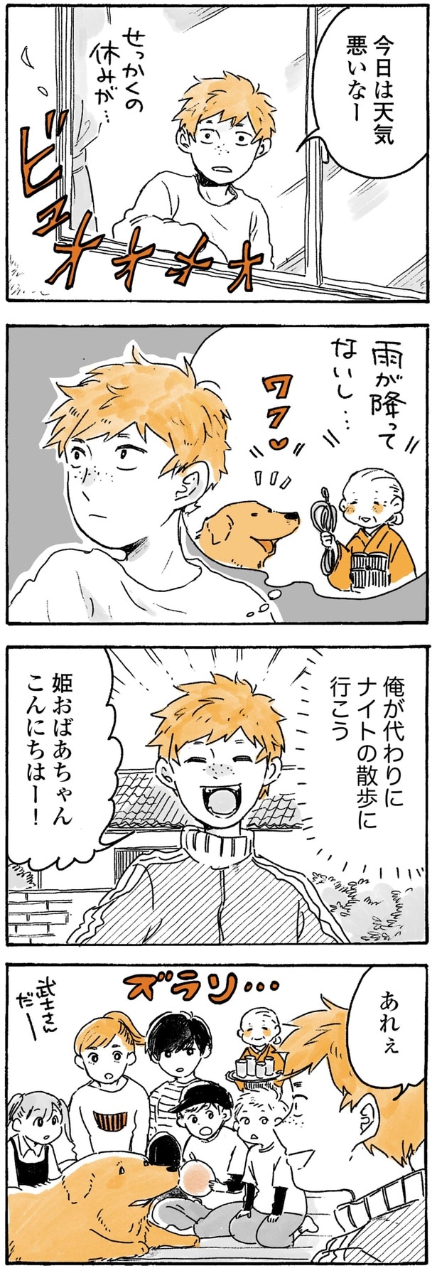 俺が代わりにナイトの散歩に行こう