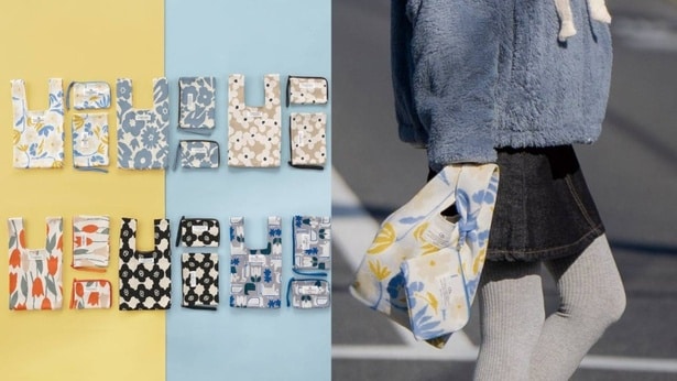 ニットトートバッグ(税込1,870円)、ニットフラットポーチ(税込2,310円)、ニットティッシュポーチ(税込2,200円)