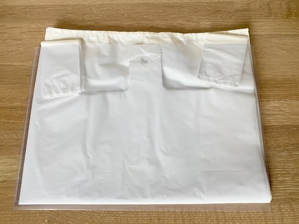  Lサイズ程度（約15リットル、一升瓶が2本程度入る）のゴミ袋