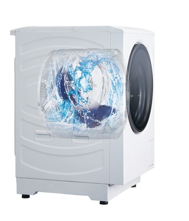 水平ドラムで高い洗浄力を実現