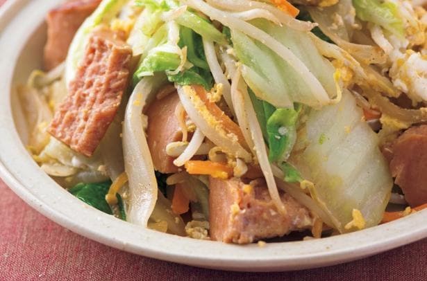 【白菜使い切り】野菜たっぷり！「ランチョンミートと白菜のチャンプルー」