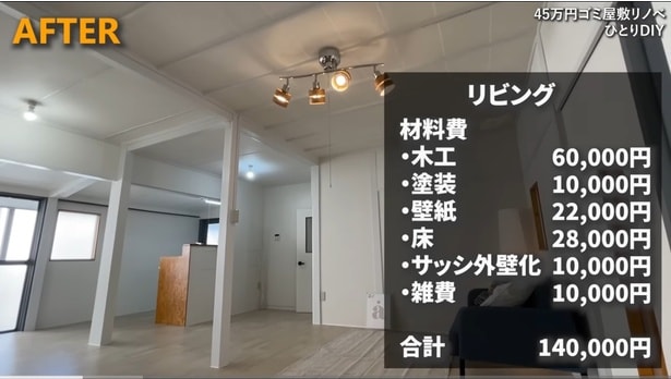 14万円で完成したリビング▶オシャレリビングによくある…（⇒次へ）