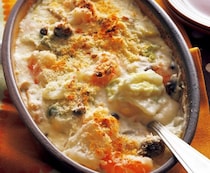 【白菜使い切り】とろ～りあったか「えびと白菜のグラタン」