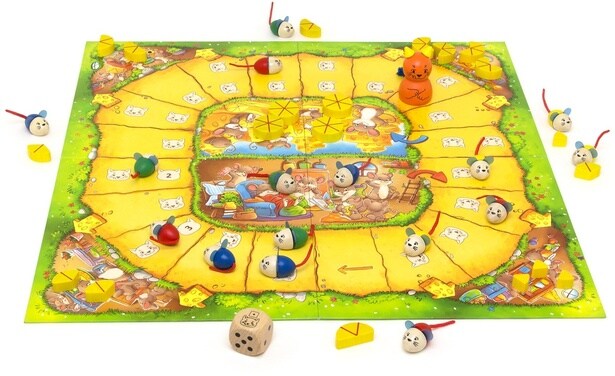 『ねことねずみの大レース』　ボードとこま