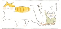 気分次第でぷいっ。気ままなじいちゃんちの猫とおもちゃの関係