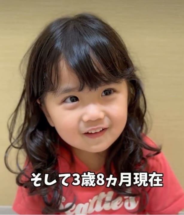 3歳になり優しいカールへ→赤ちゃんだったときの様子(次へ⇒)