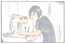 エサをあげてもダメ！ 邪魔したいとしか思えない猫の定位置の話