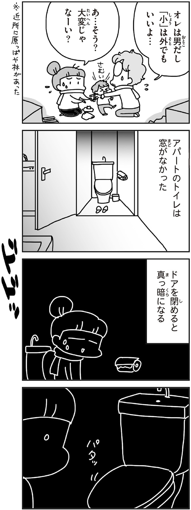 アパートのトイレは窓がなかった