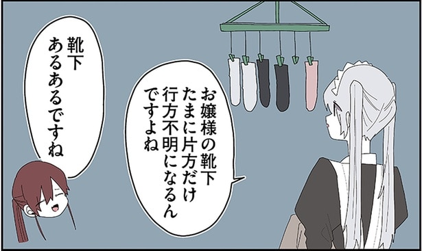 お嬢様の靴下たまに片方だけ行方不明になるんですよね