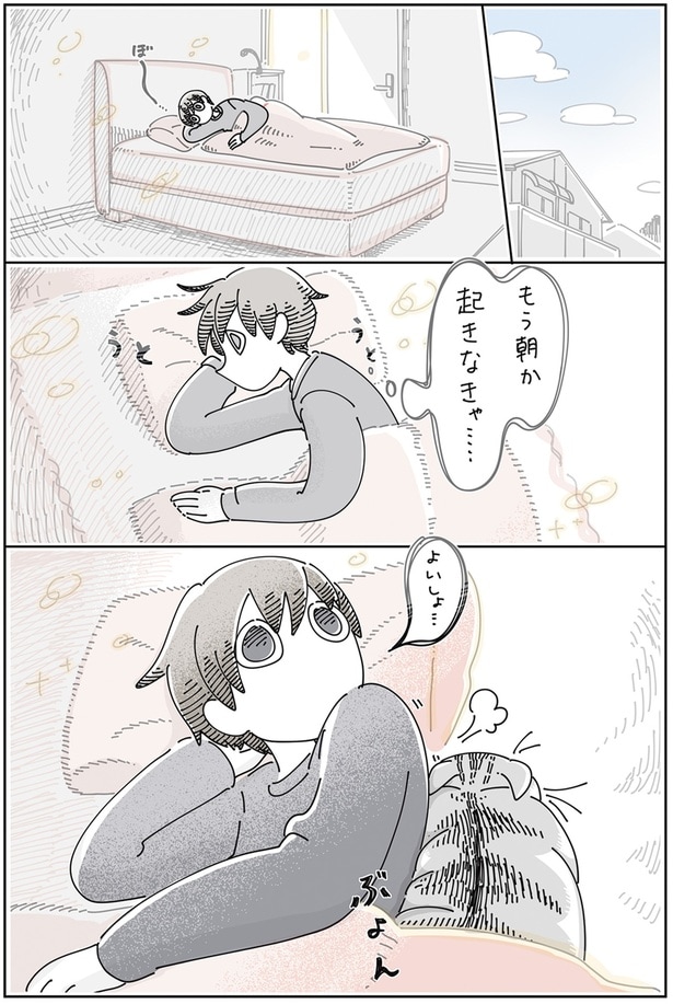 二度寝のきっかけになるネコ