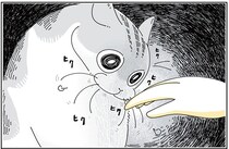 「何を食べてきたんですか？」出迎えモードだった猫の様子が変わる瞬間