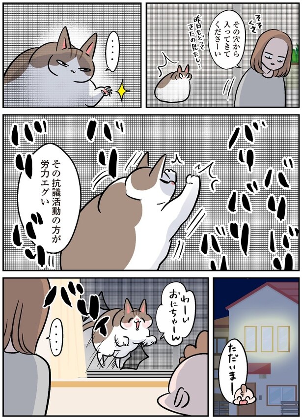 その穴から入ってきてくださーい