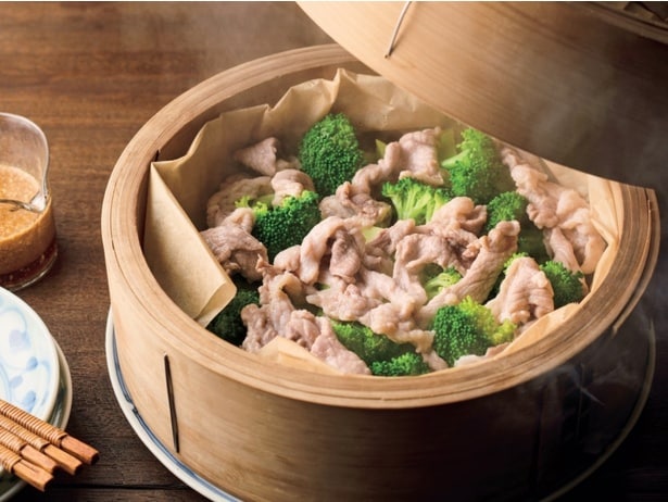 豚肉とブロッコリーのさっと蒸し