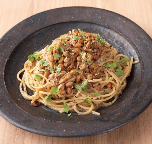 やみつき納豆パスタ