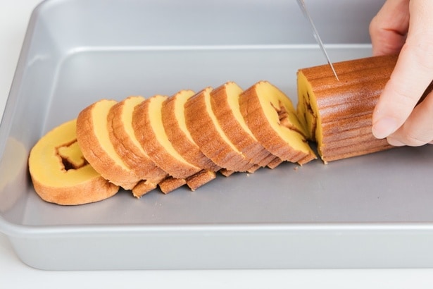 5mm程度の輪切りにカット