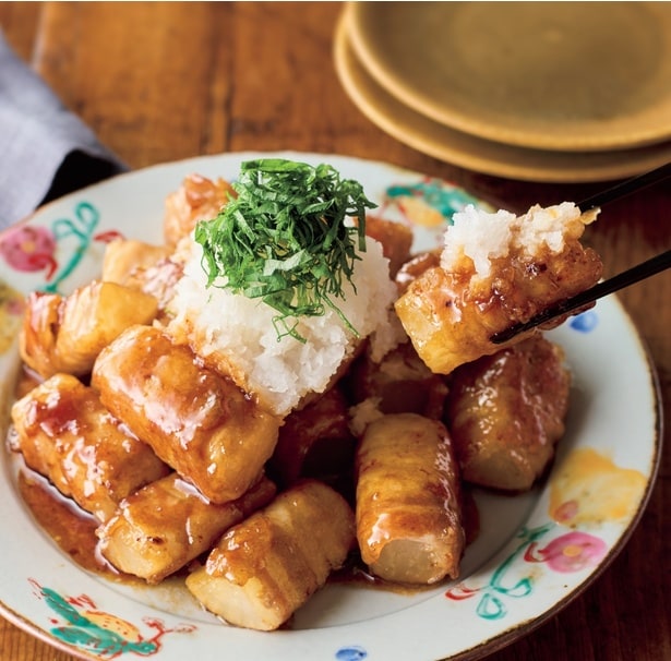 豚バラの脂とやわらか大根に甘辛たれが最高！「豚バラ大根巻き」【山本ゆりさんの冬野菜おかず】