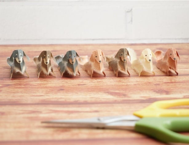 和紙で作るダックスフンド▶どうやって作っているの？（⇒次へ）