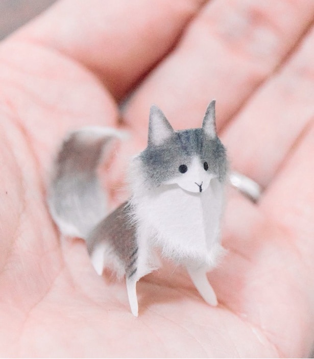 和紙で作ったノルウェージャンフォレストキャット▶ダックスフント集合！（⇒次へ）