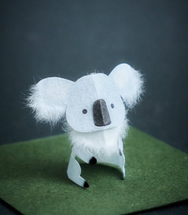 和紙で作るコアラ▶ケースに入ると素敵なインテリアに（⇒次へ）