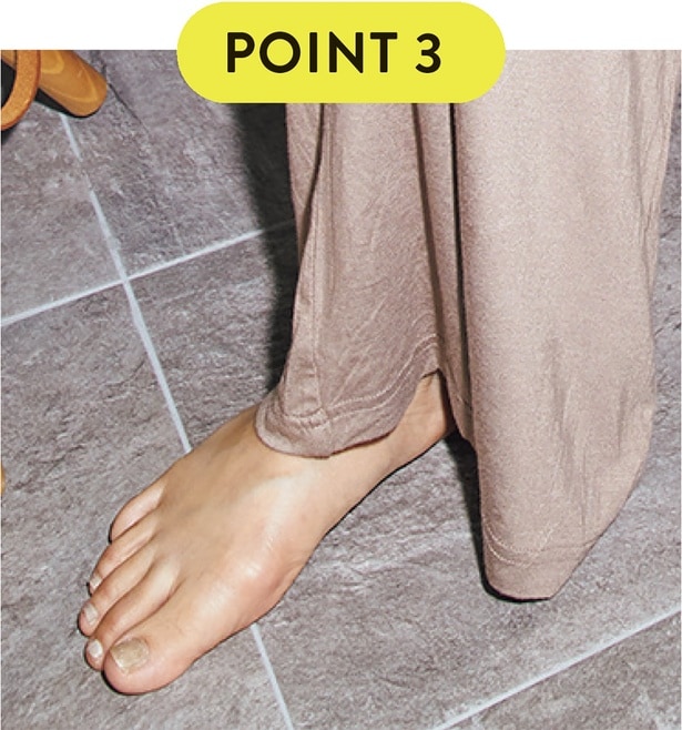 つま先を上げない