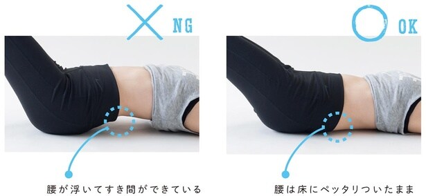 腰は床にペッタリついたまま