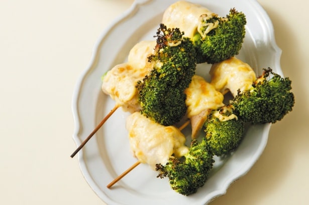 ブロッコリーと鶏むね肉のマヨチーズ串焼き