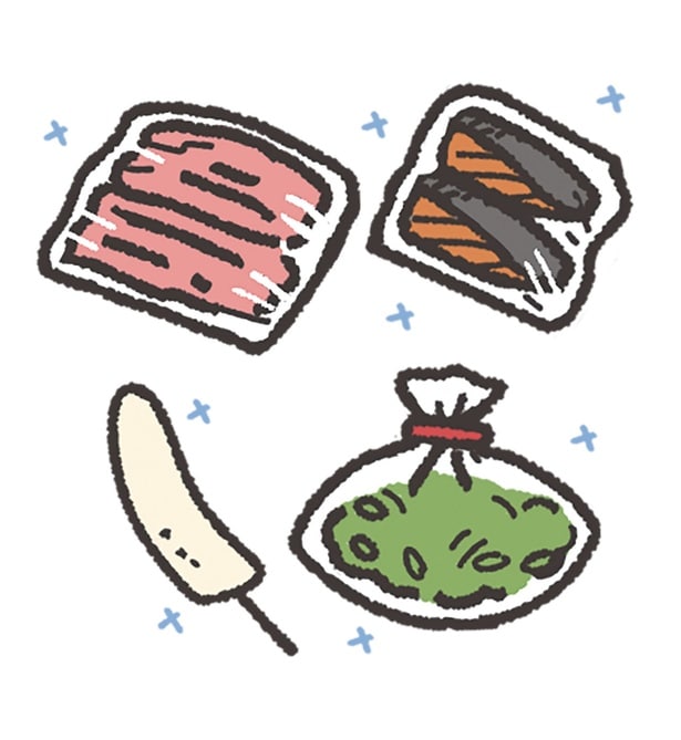 小分けにして冷凍、使いやすいよう下処理して保存