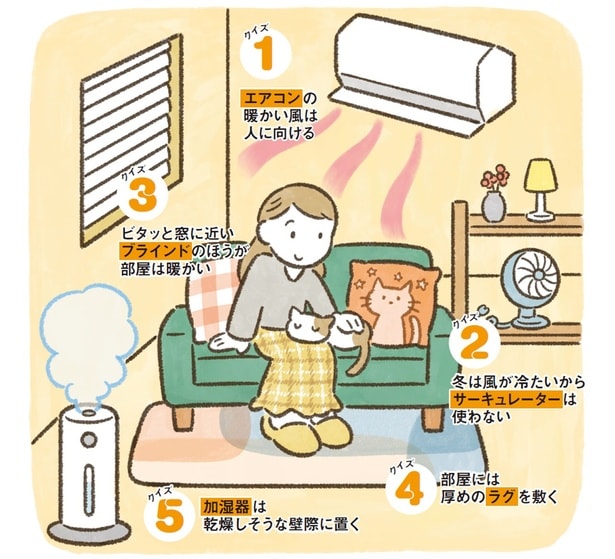 その行動、間違っているかも？省エネ暖房術〇×クイズ