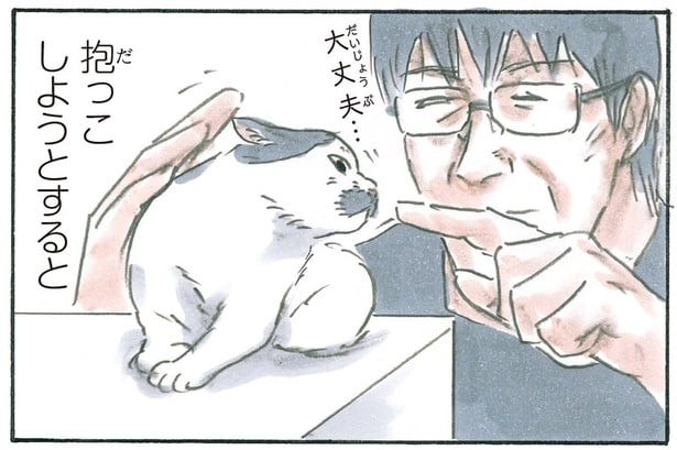 抱っこしようとすると