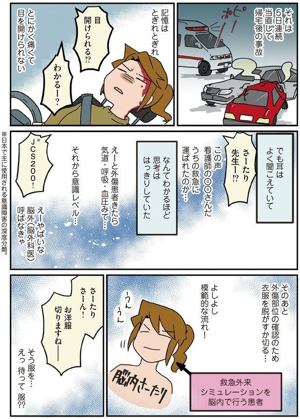 5日連続当直して帰宅後の事故