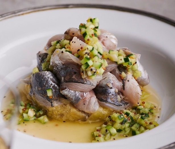 あじのマリネと焼きなすのタルタル