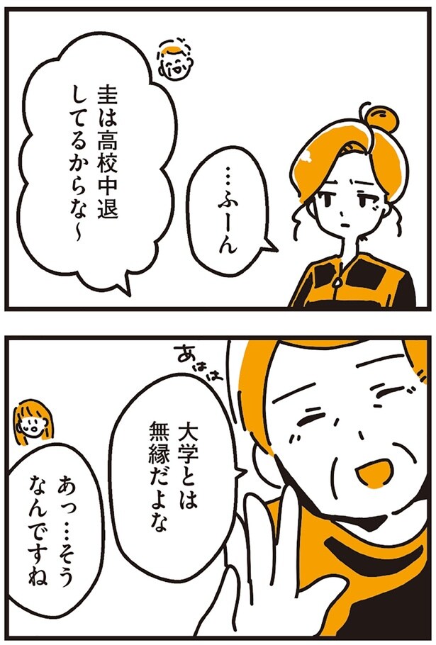 圭は高校中退してるからな~