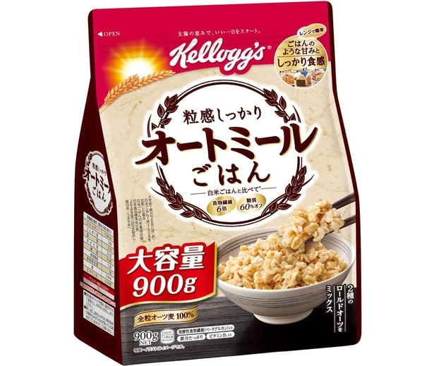 ケロッグ 粒感しっかり オートミールごはん 900g 発酵性 食物繊維