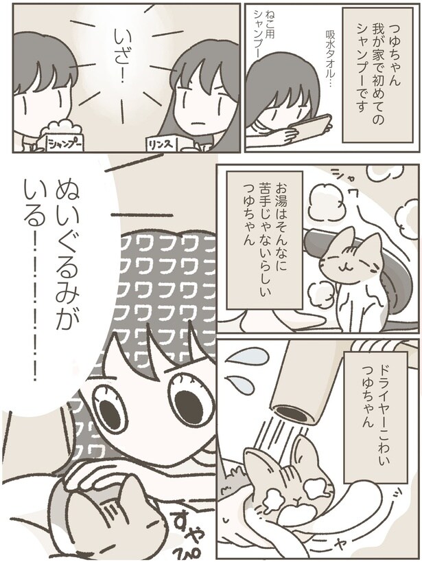 初めてのシャンプーです