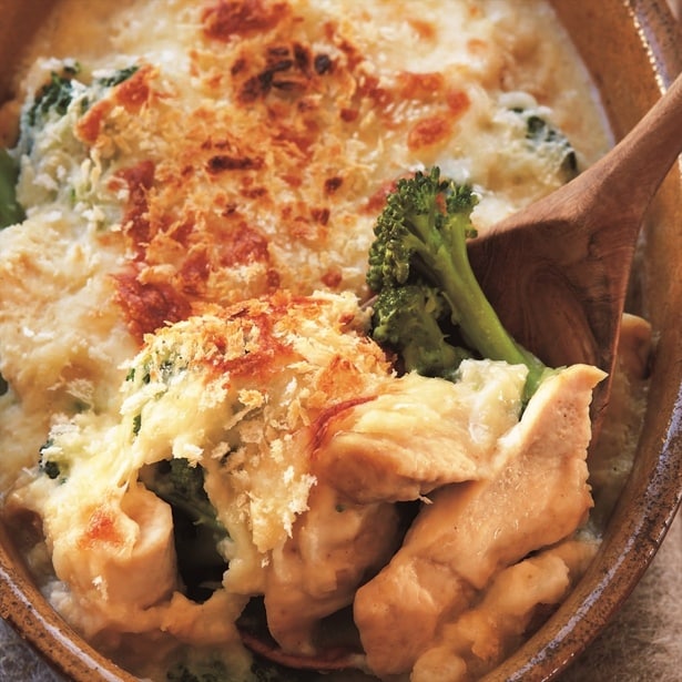 とり肉とブロッコリーで栄養抜群おかず…グラタンは長いもでトロトロに