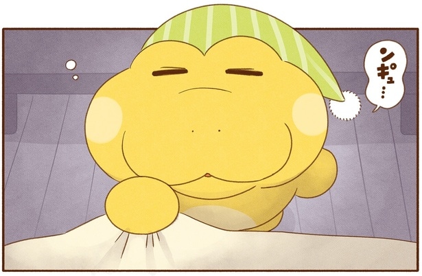 寝ぼけながらも…