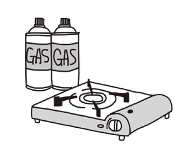 火(カセットコンロ+カセットボンベ)