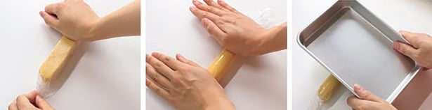 形を整えて、全体が均一な太さになるようにする