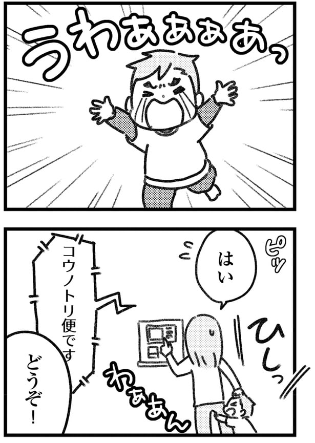 コウノトリ便です