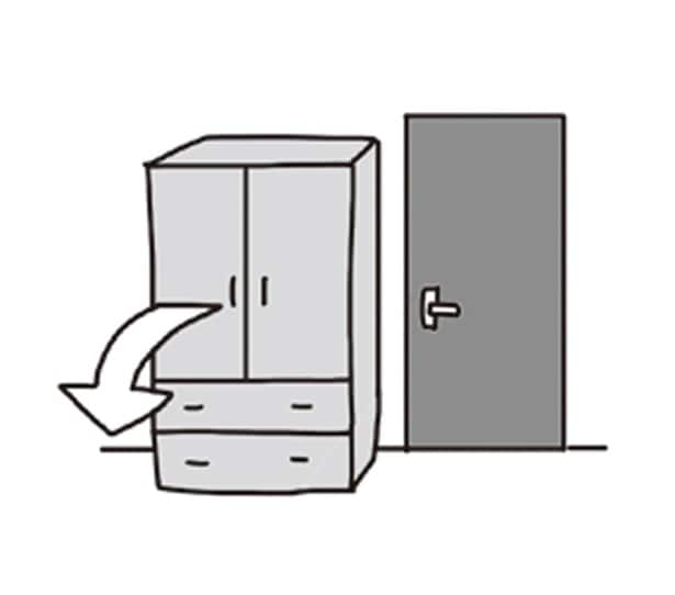 出入口をふさがない