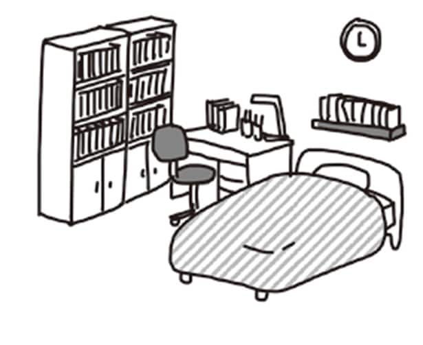 棚の上におもちゃや本を置くと落下してケガをする可能性も