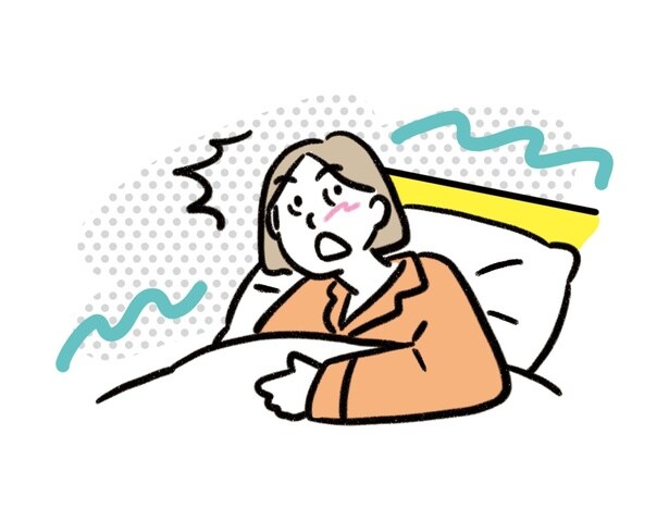 布団をかぶって頭を守る