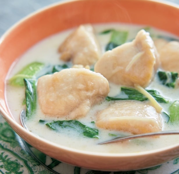 とり肉と小松菜の中華風シチュー