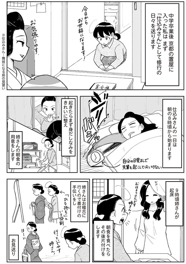 「仕込みさん」として修行の日々